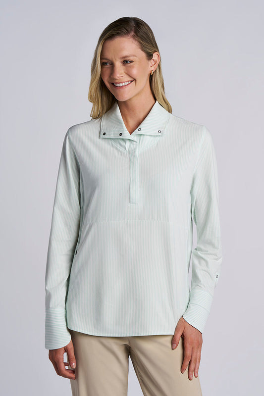 Color_White/Misty Aqua Stripe