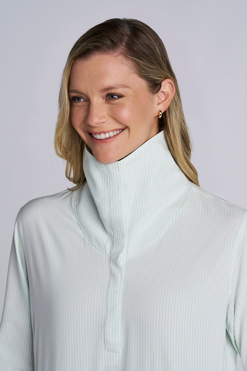 Color_White/Misty Aqua Stripe