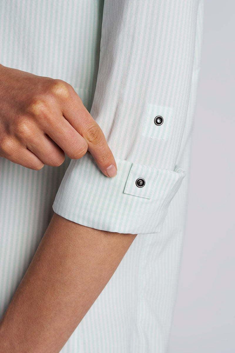 Color_White/Misty Aqua Stripe