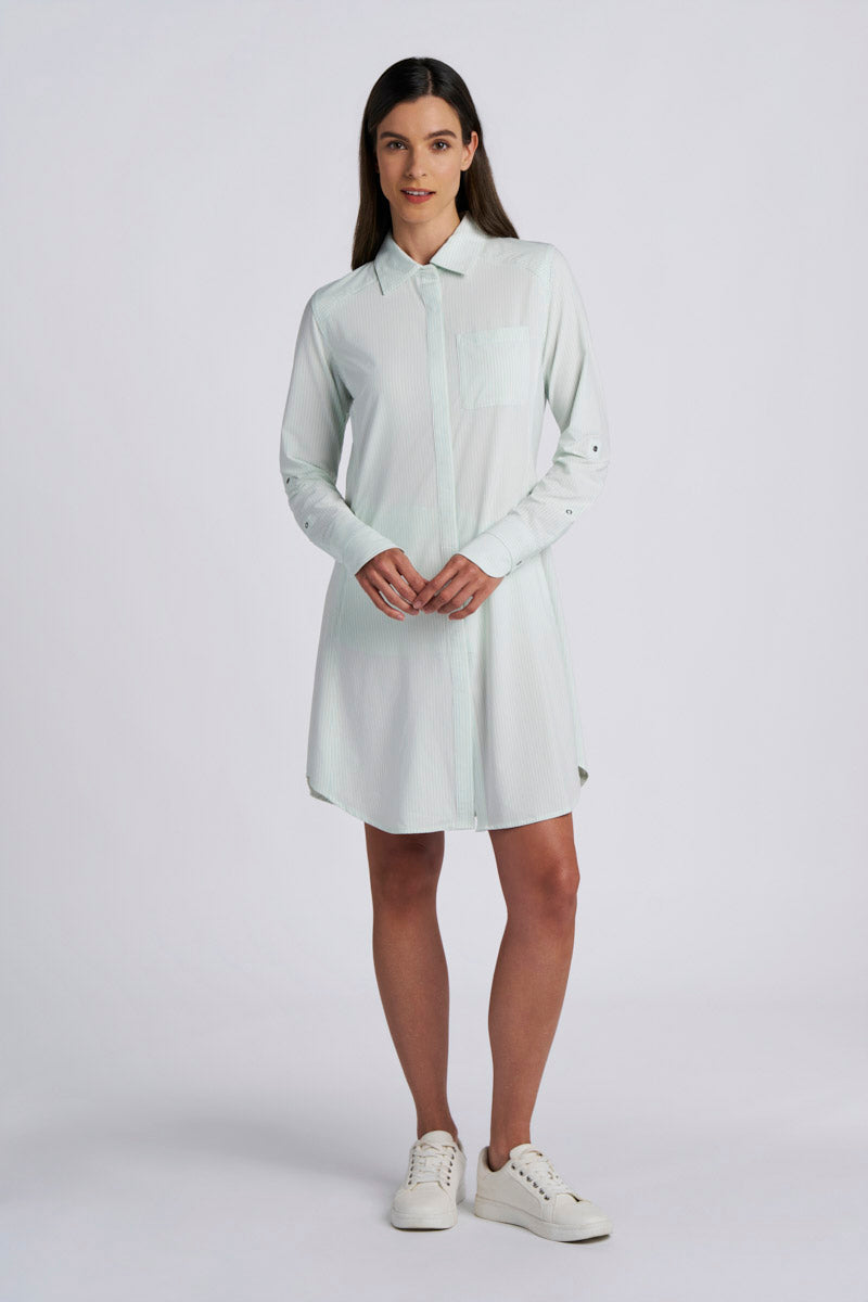 Color_White/Misty Aqua Stripe