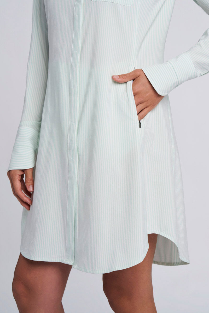 Color_White/Misty Aqua Stripe