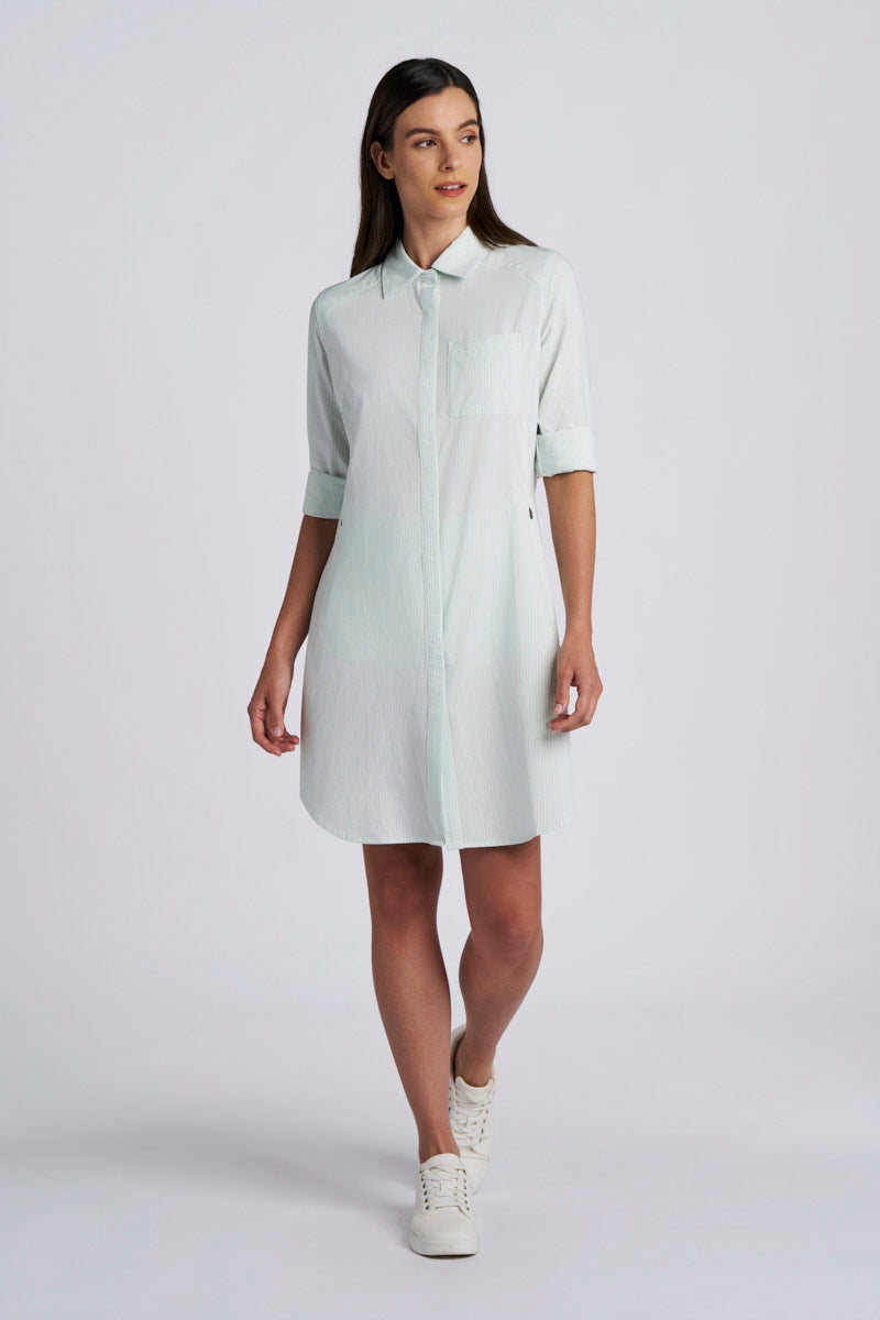 Color_White/Misty Aqua Stripe