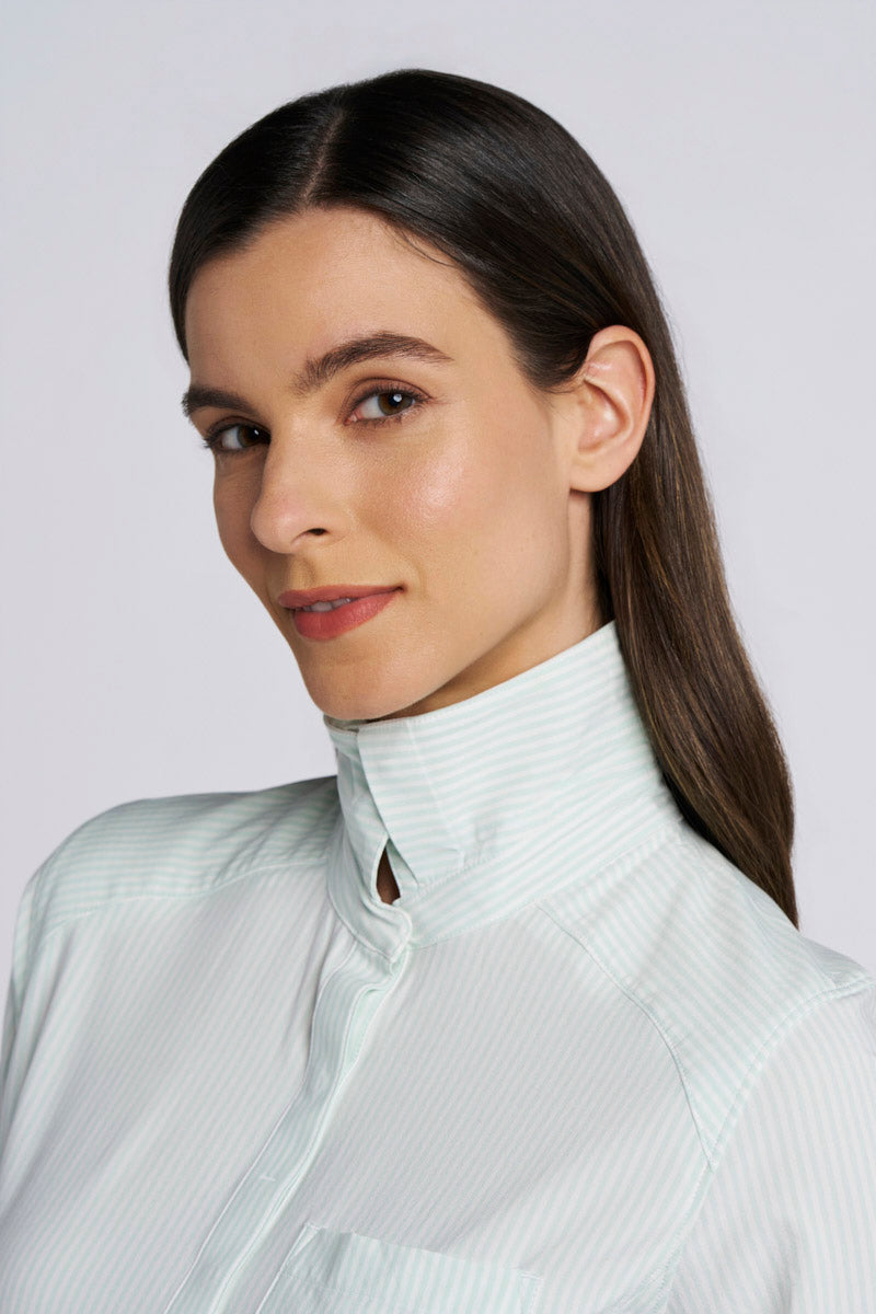 Color_White/Misty Aqua Stripe