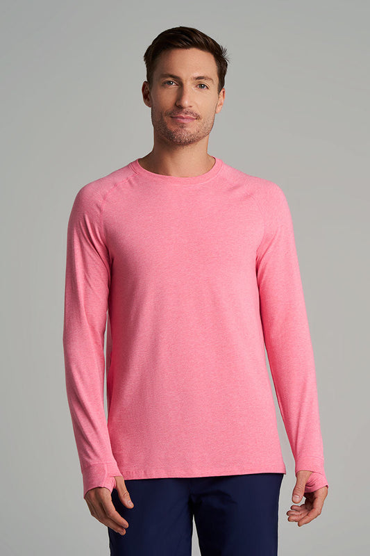 Men's LumaLeo Long Sleeve T-Shirt | Flamingo Pink Heather