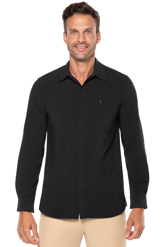 Men's Fiera Smart Shirt | Black Shadow Stripe| Core
