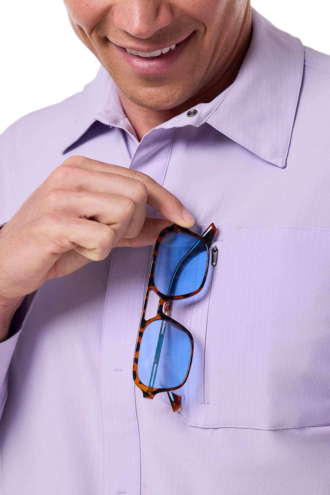 Men's Fiera Smart Shirt | Lavendula Shadow Stripe