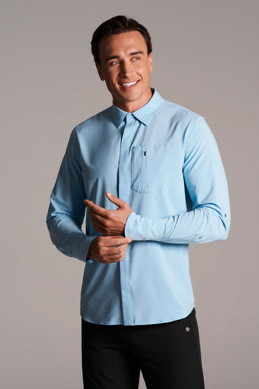 Men's Fiera Smart Shirt | Artic Blue Shadow Stripe