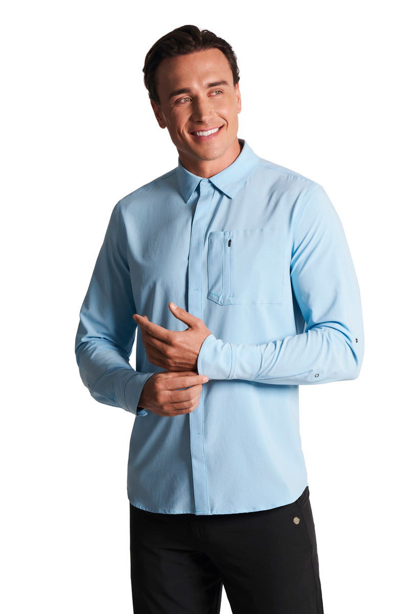 Men's Fiera Smart Shirt | Artic Blue Shadow Stripe