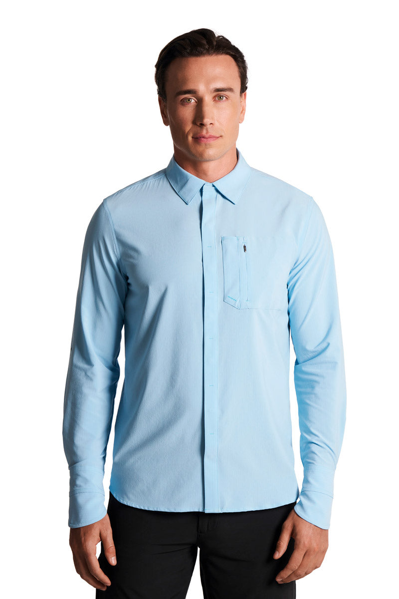 Men's Fiera Smart Shirt | Artic Blue Shadow Stripe