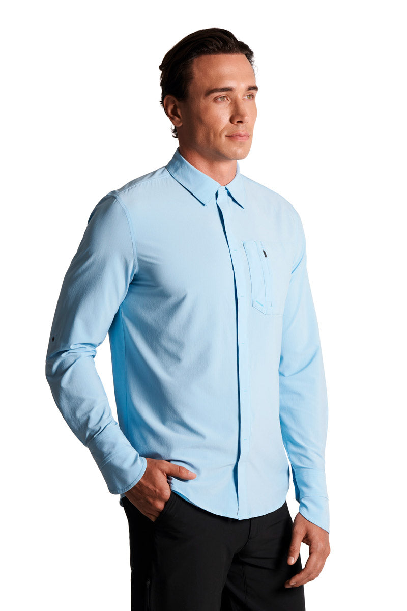 Men's Fiera Smart Shirt | Artic Blue Shadow Stripe
