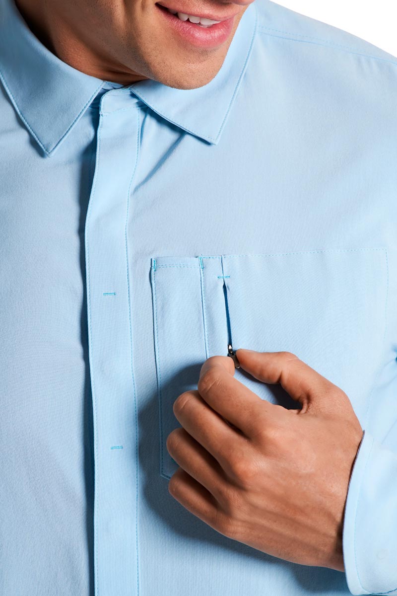 Men's Fiera Smart Shirt | Artic Blue Shadow Stripe