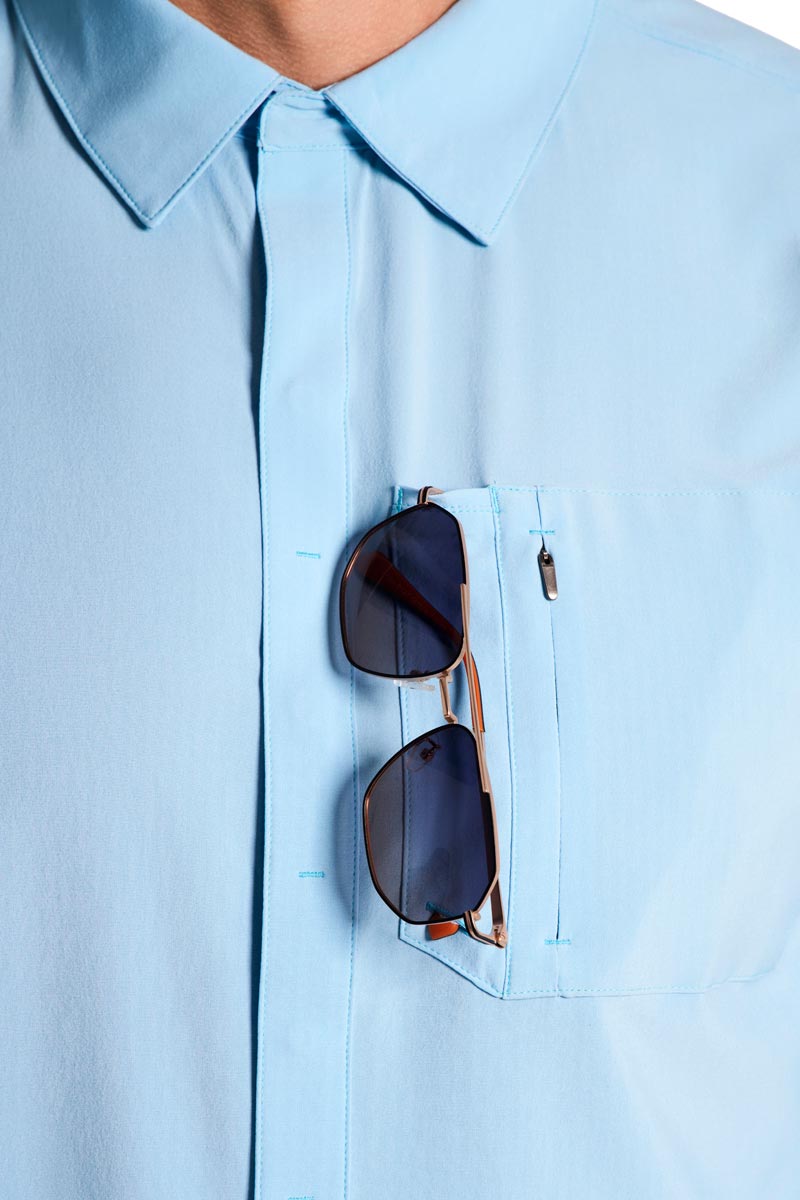 Men's Fiera Smart Shirt | Artic Blue Shadow Stripe