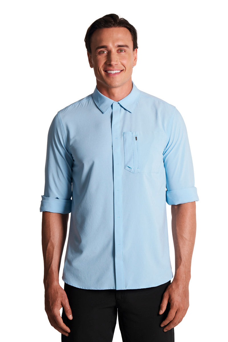Men's Fiera Smart Shirt | Artic Blue Shadow Stripe