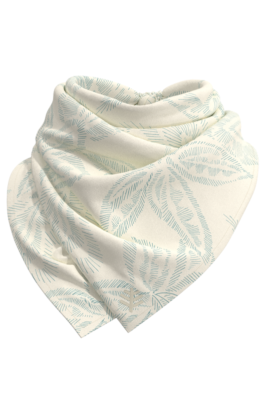 Unisex Sanibel Everyday Beach Bandana | Vanilla Embroidered Leaves