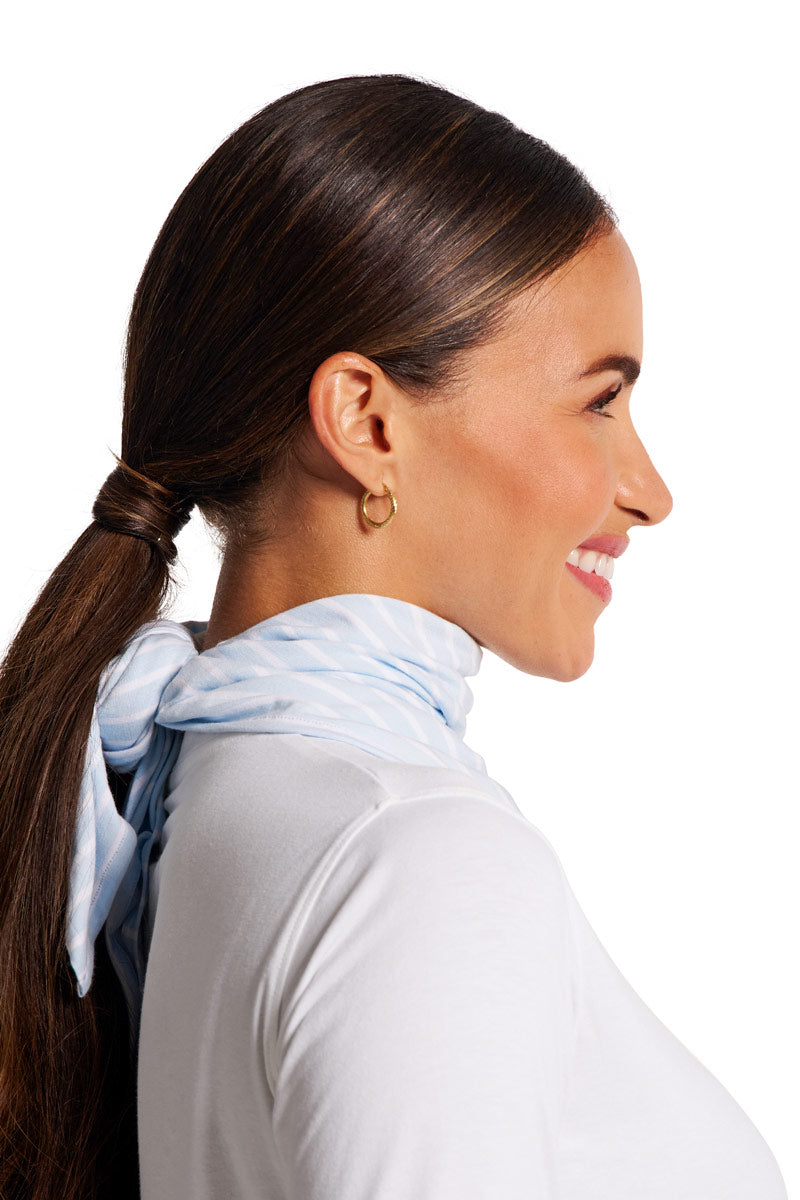 Unisex Sanibel Everyday Beach Bandana | Skyride/White Stripe