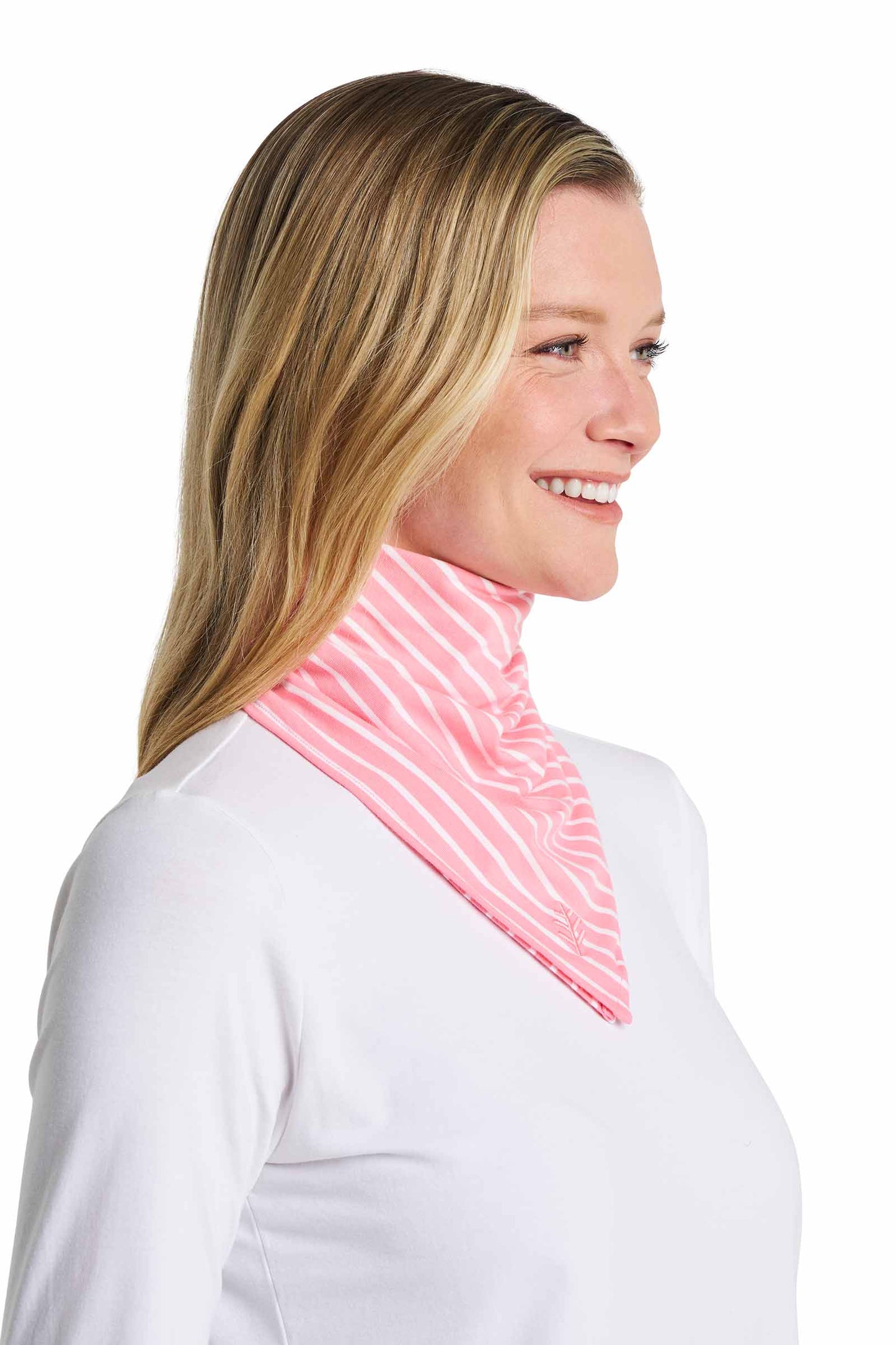 Unisex Sanibel Everyday Beach Bandana | Flamingo Pink/White Stripe