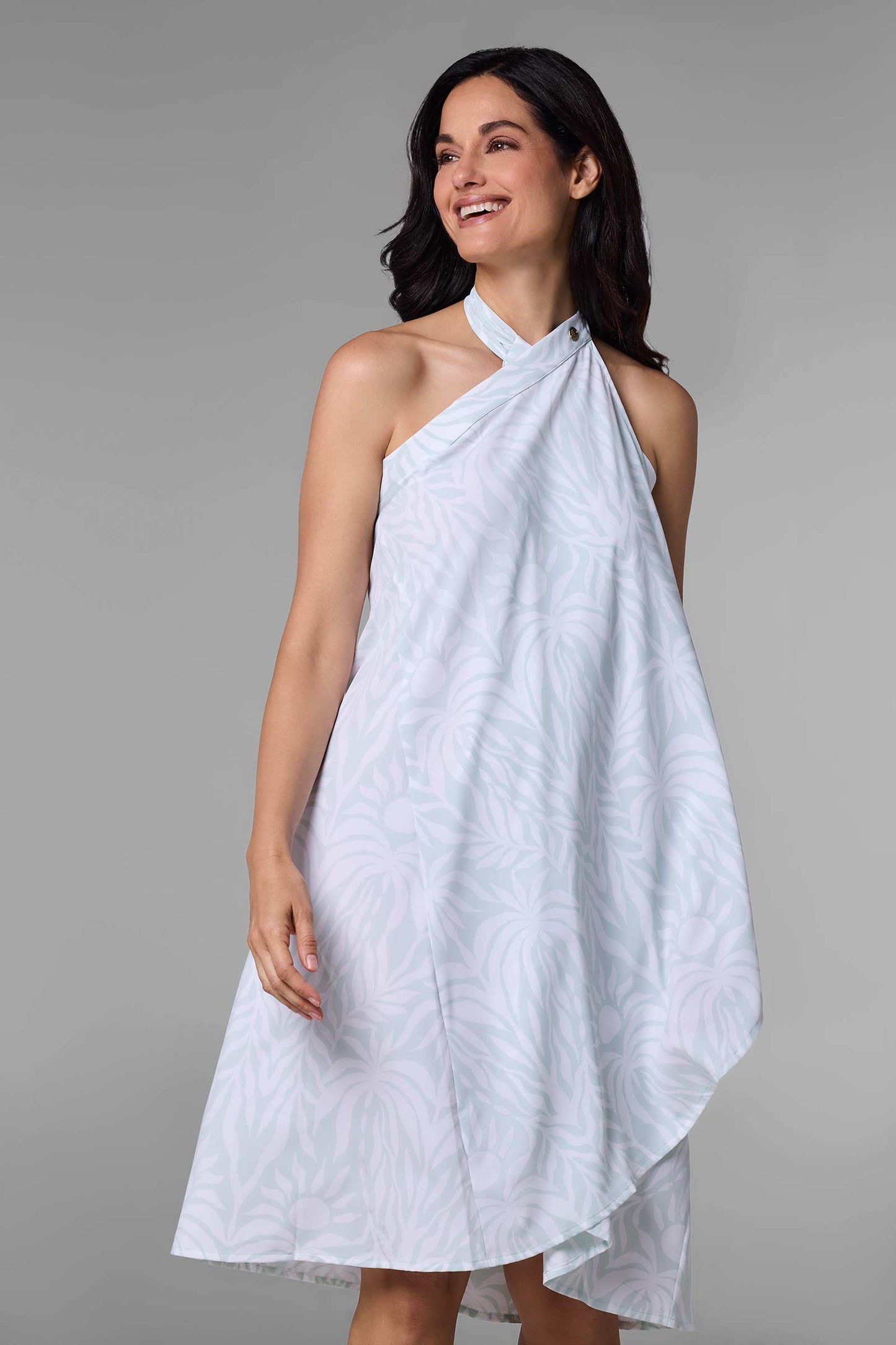 Women's Isla Convertible Wrap | Misty Aqua American Palm