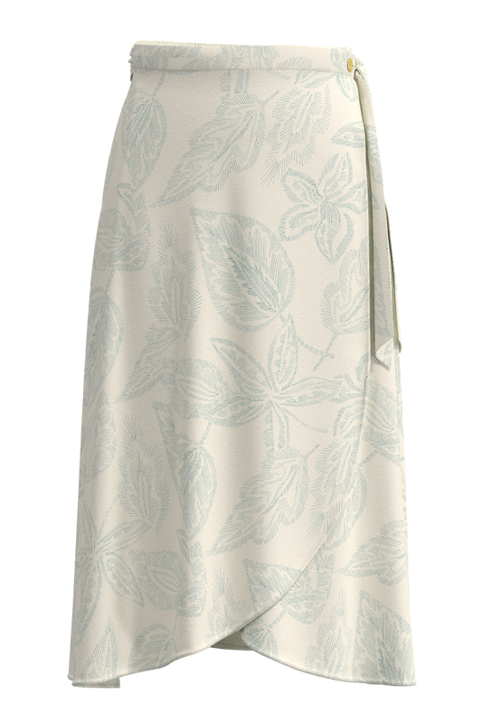 Women's Isla Convertible Wrap | Vanilla Embroidered Leaves