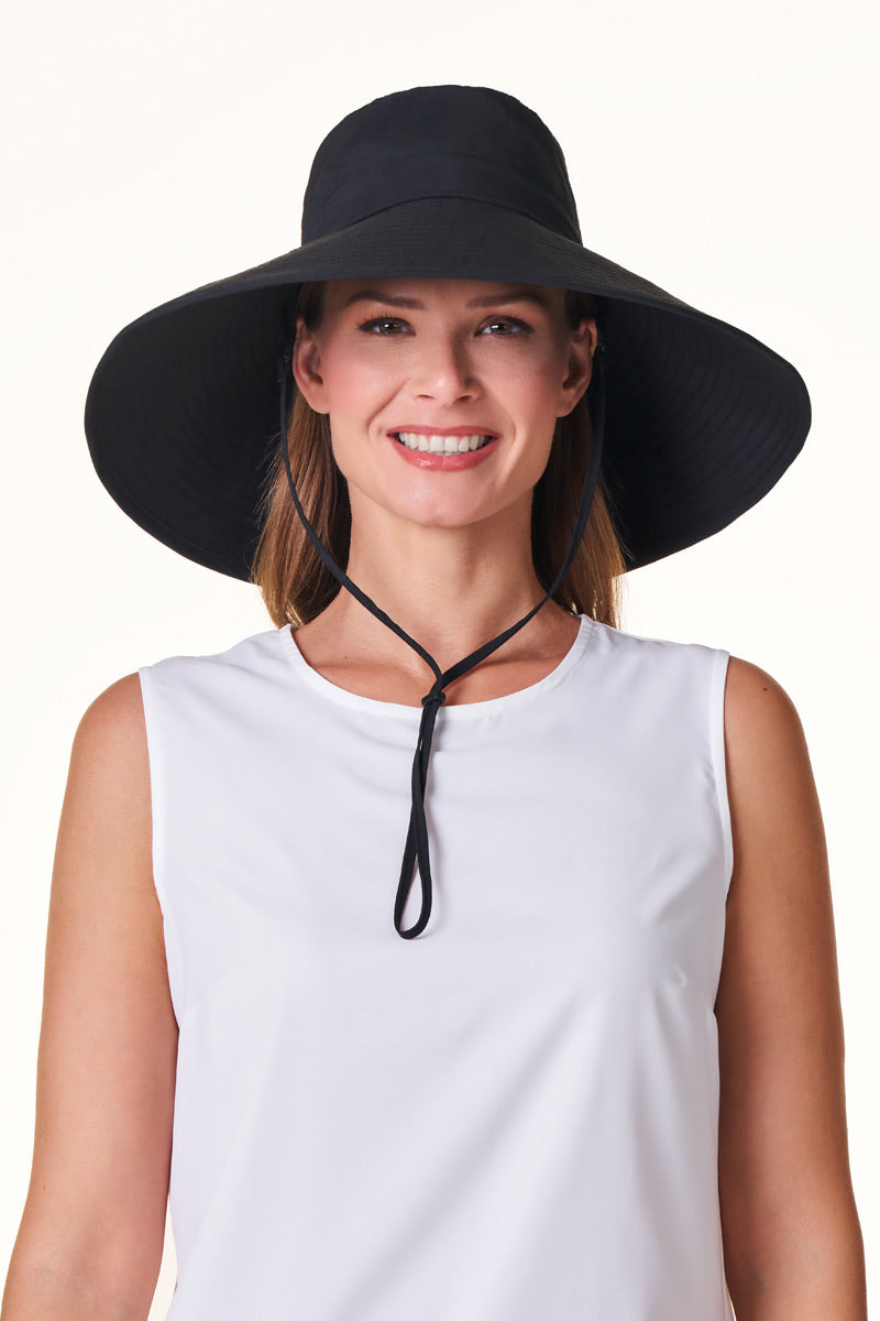 Women's Cyd Travel Beach Hat | Black
