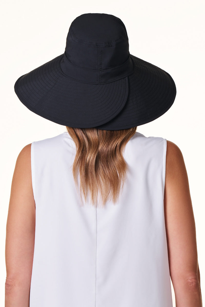 Women's Cyd Travel Beach Hat | Black