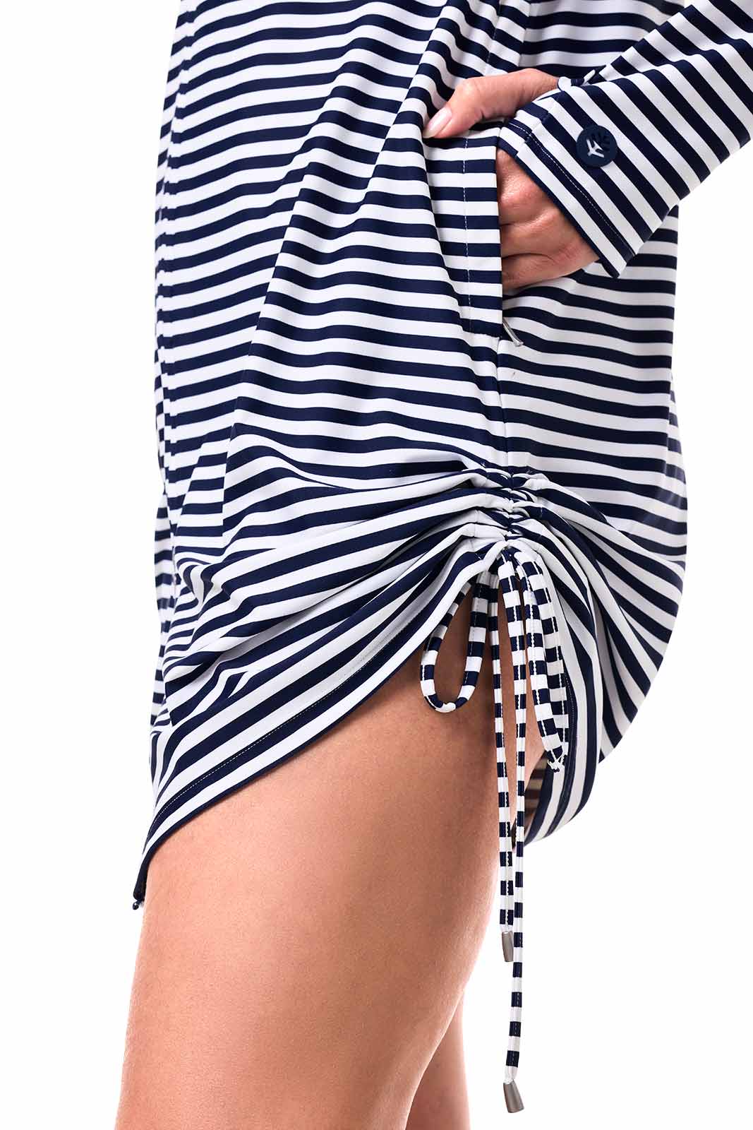 Women's Wailea Swim Cover-Up | White/Navy Stripe