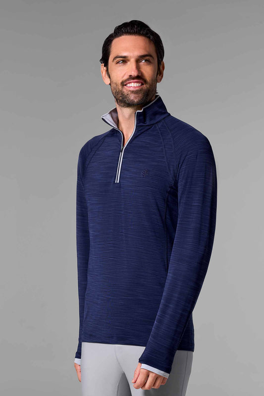Men's Ultimate Half-Zip Rash Guard | Navy Line
