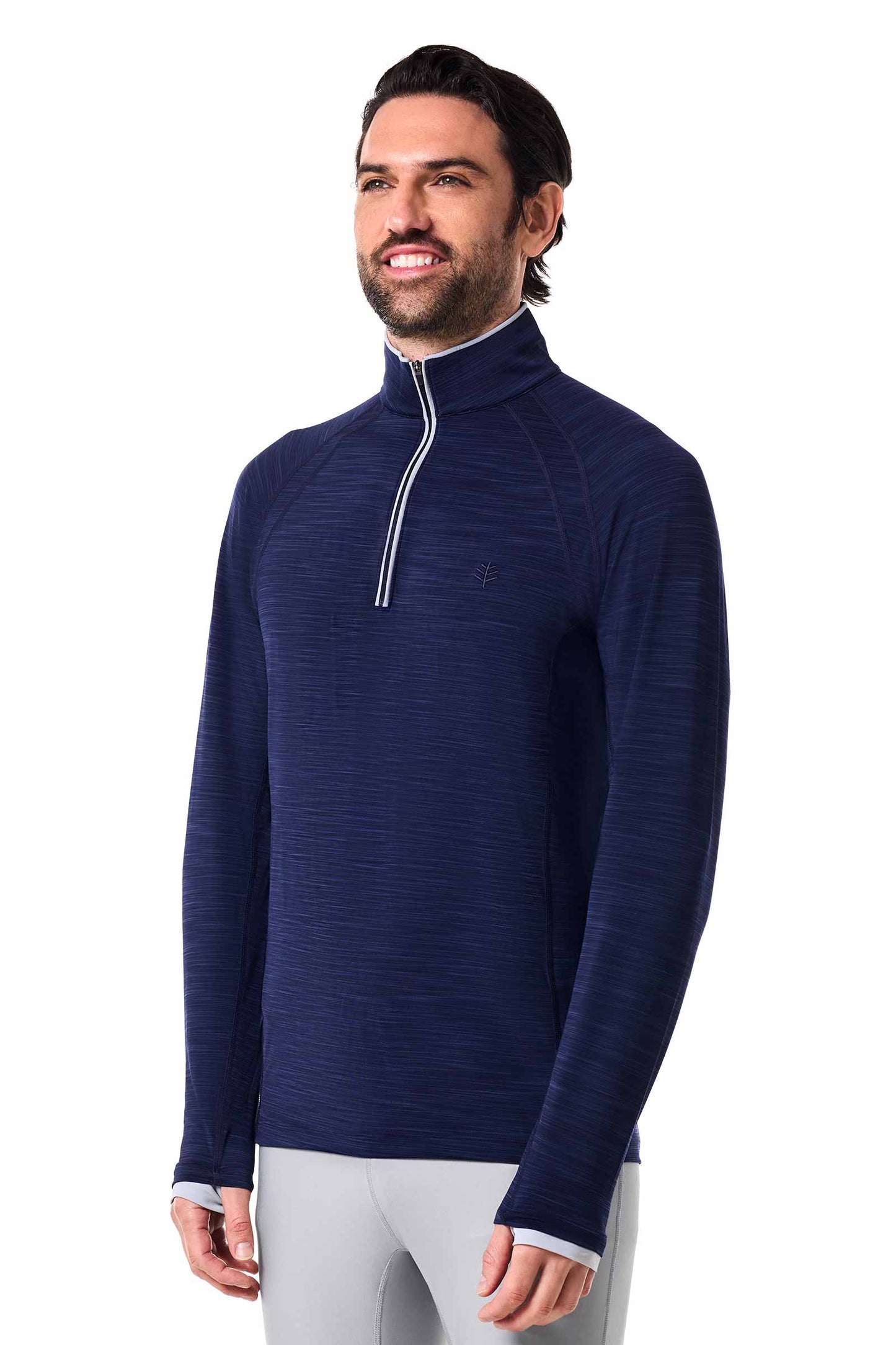 Men's Ultimate Half-Zip Rash Guard | Navy Line