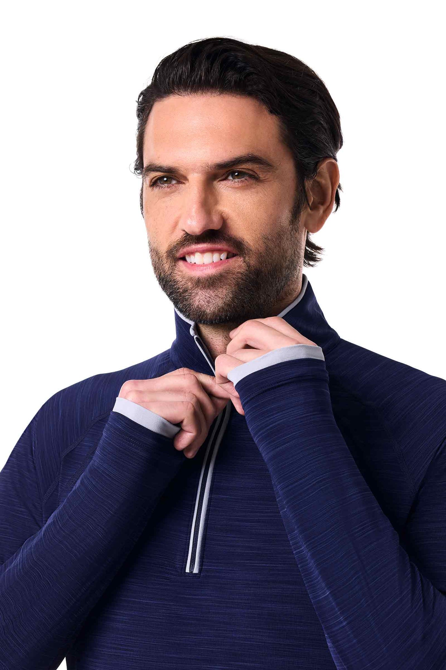 Men's Ultimate Half-Zip Rash Guard | Navy Line