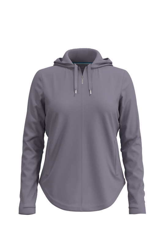 Women's LumaLeo Zip Up Hoodie | Lavender Grey