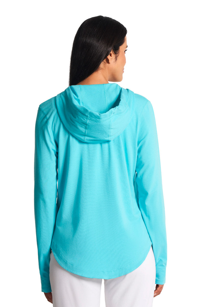 Women's LumaLeo Zip-Up Hoodie | Blue Curacao