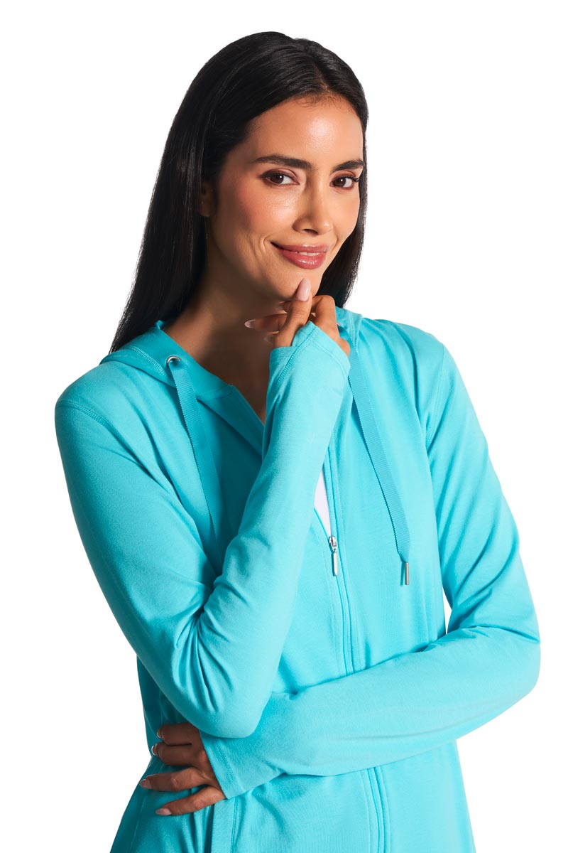 Women's LumaLeo Zip-Up Hoodie | Blue Curacao