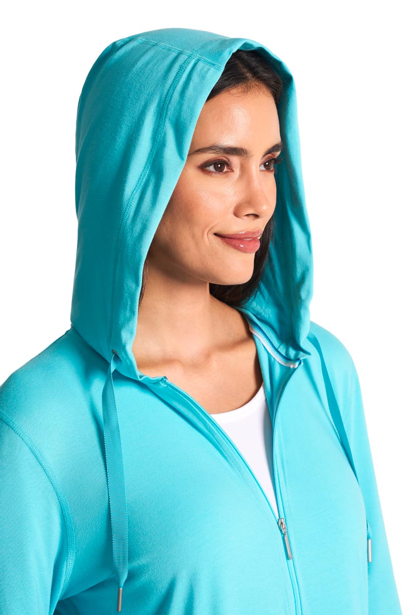 Women's LumaLeo Zip-Up Hoodie | Blue Curacao