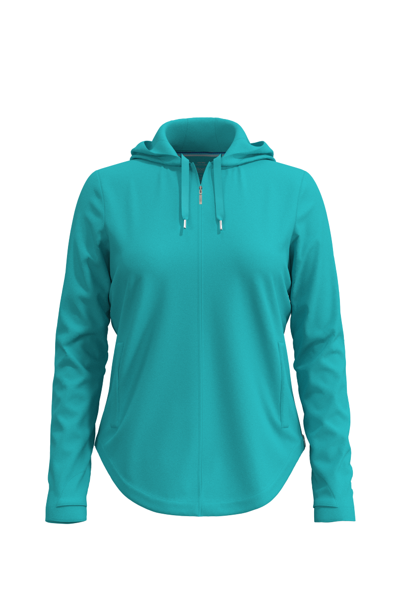 Women's LumaLeo Zip Up Hoodie | Coolibar Blue