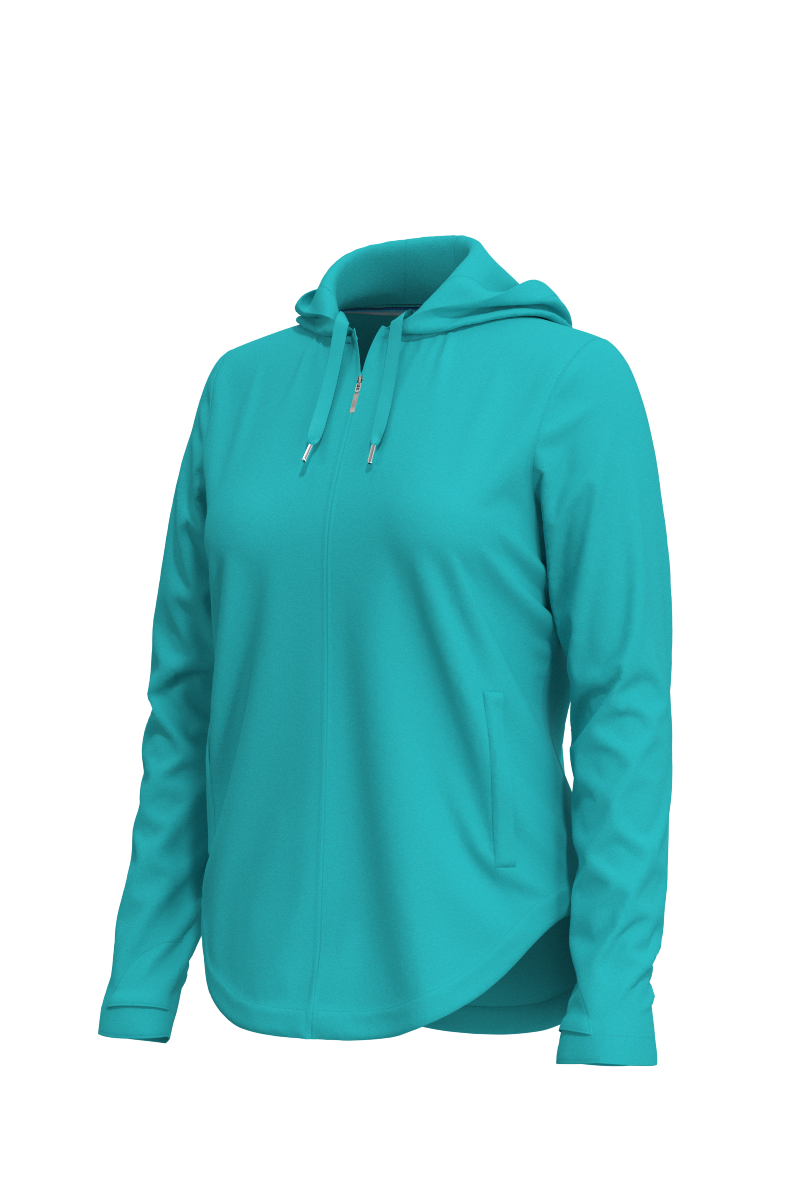 Women's LumaLeo Zip Up Hoodie | Coolibar Blue