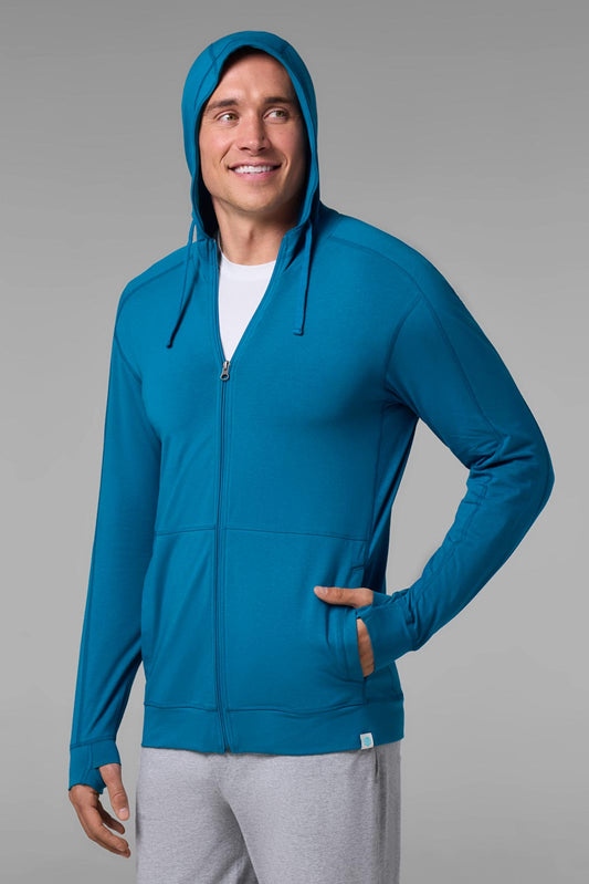 Men's LumaLeo Zip-Up Hoodie | Bluejay