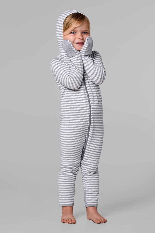 Kid's LumaLeo 360 Coverage Bodysuit | Grey/White