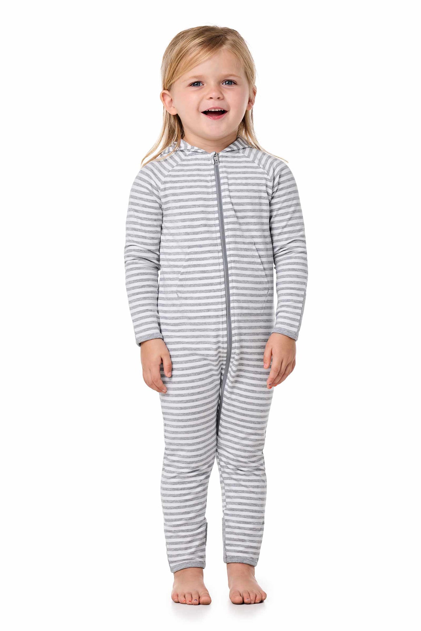Kid's LumaLeo 360 Coverage Bodysuit | Grey/White