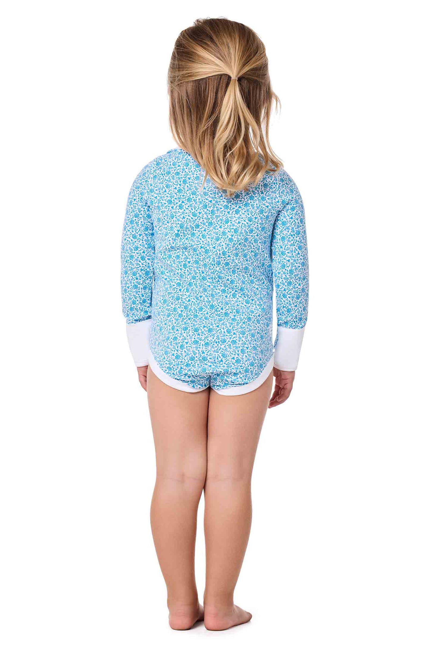 Kid's LumaLeo Bodysuit | Malibu Blue Shell We
