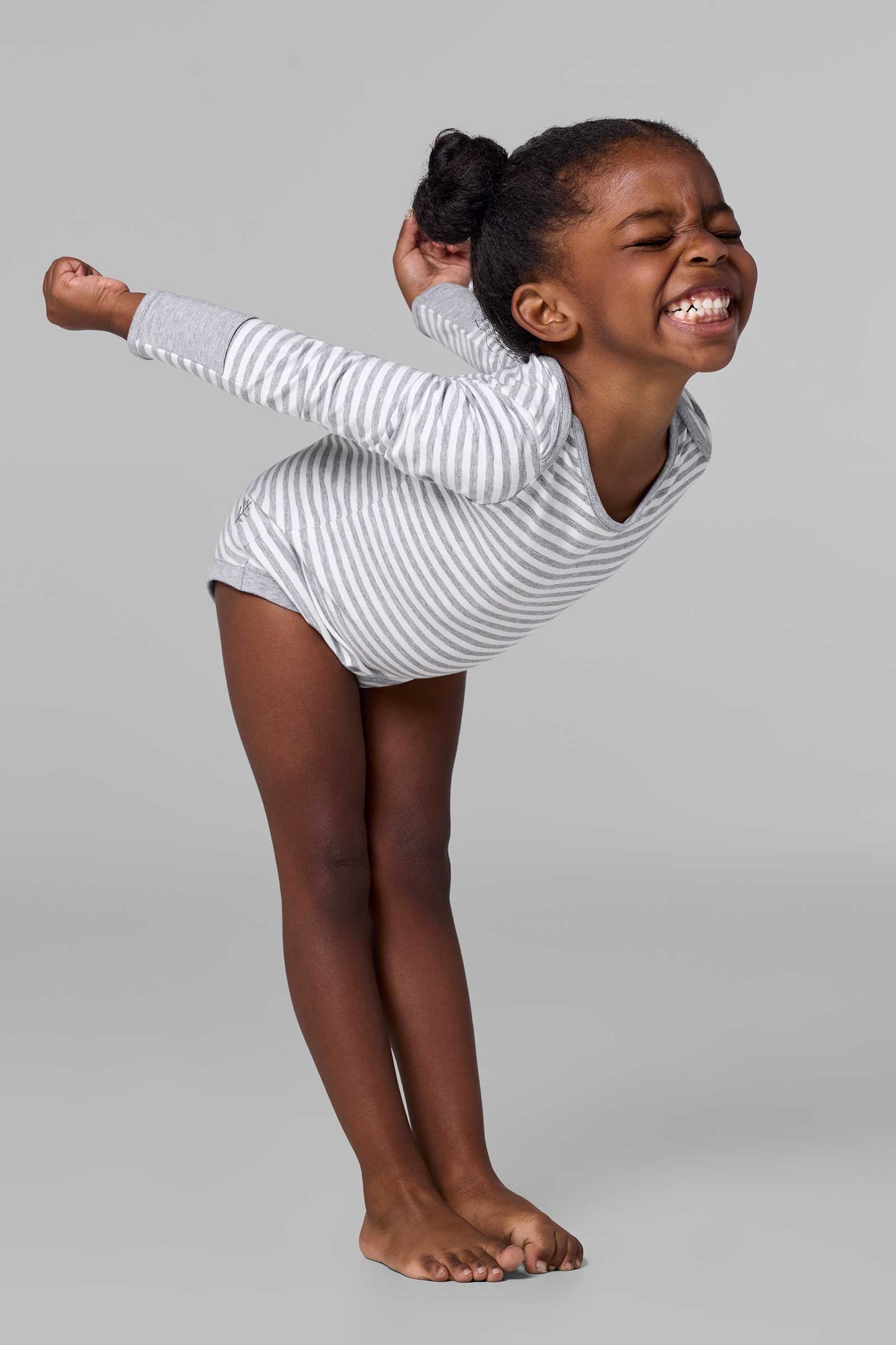 Kid's LumaLeo Bodysuit | Grey/White