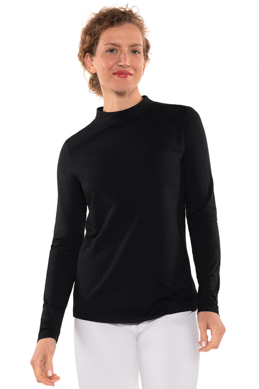 Women's Islandia Long Sleeve Turtleneck | Black | Core