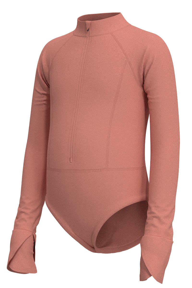 Traje de baño infantil Koko de manga larga | Rosa pálido