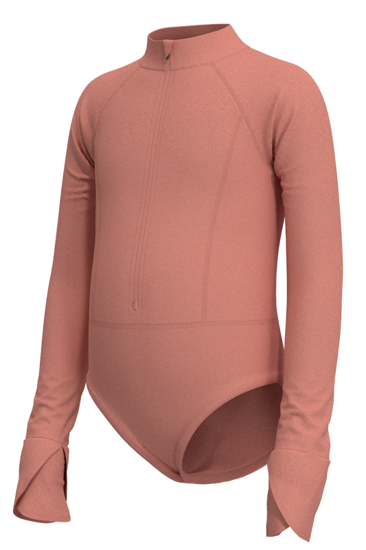 Kid's Koko Long Sleeve Swimsuit | Soft Blush