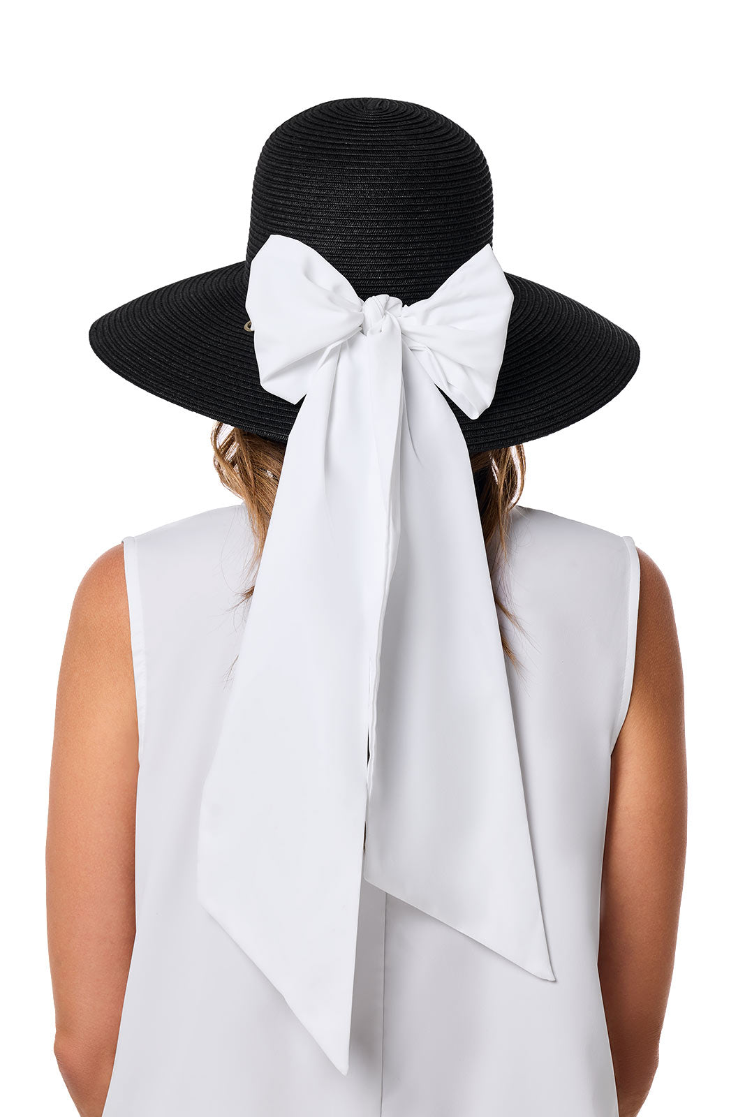 Women's Stella Scarf Detail Hat | Black/Black & White
