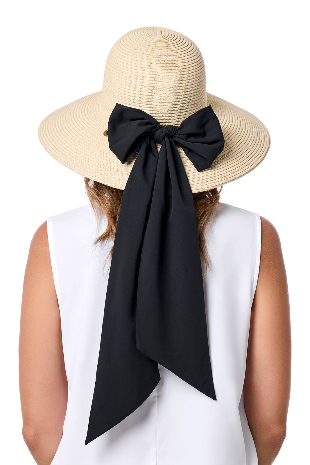Women's Stella Scarf Detail Hat | Natural/Black/White