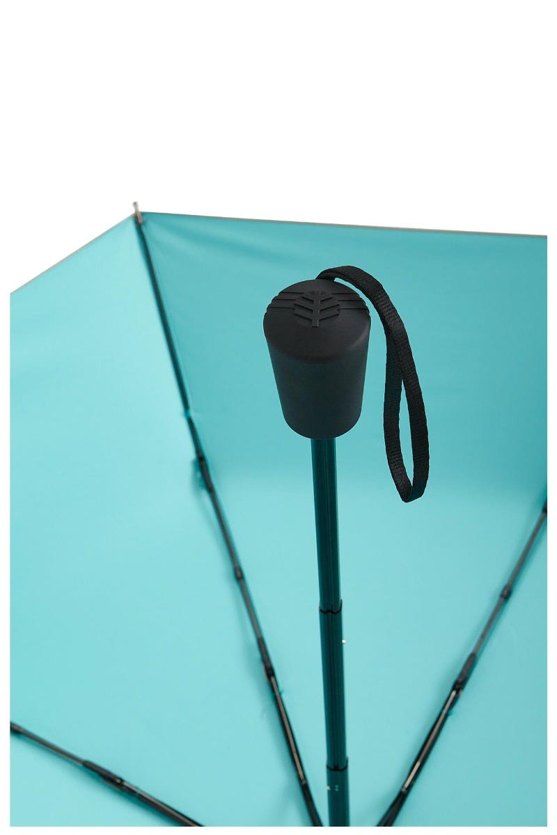 Sanya Compact Umbrella | Gold/Aqua Metallic