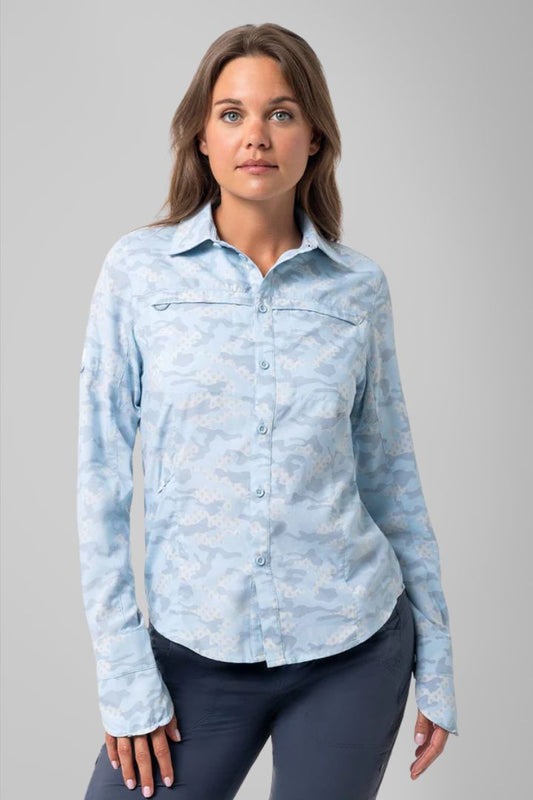 Women's Kodia Fishing Shirt | Skyride Coastal Camo