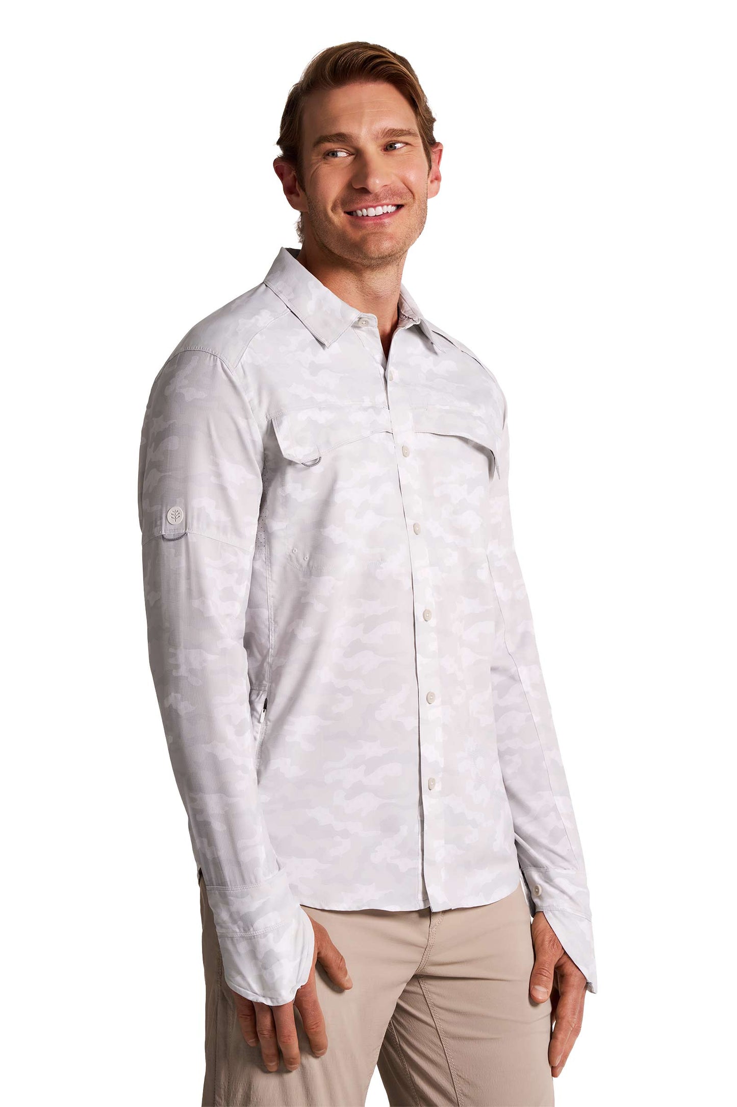 Men's Nassau Fishing Shirt | Sleek Grey Coastal Camo