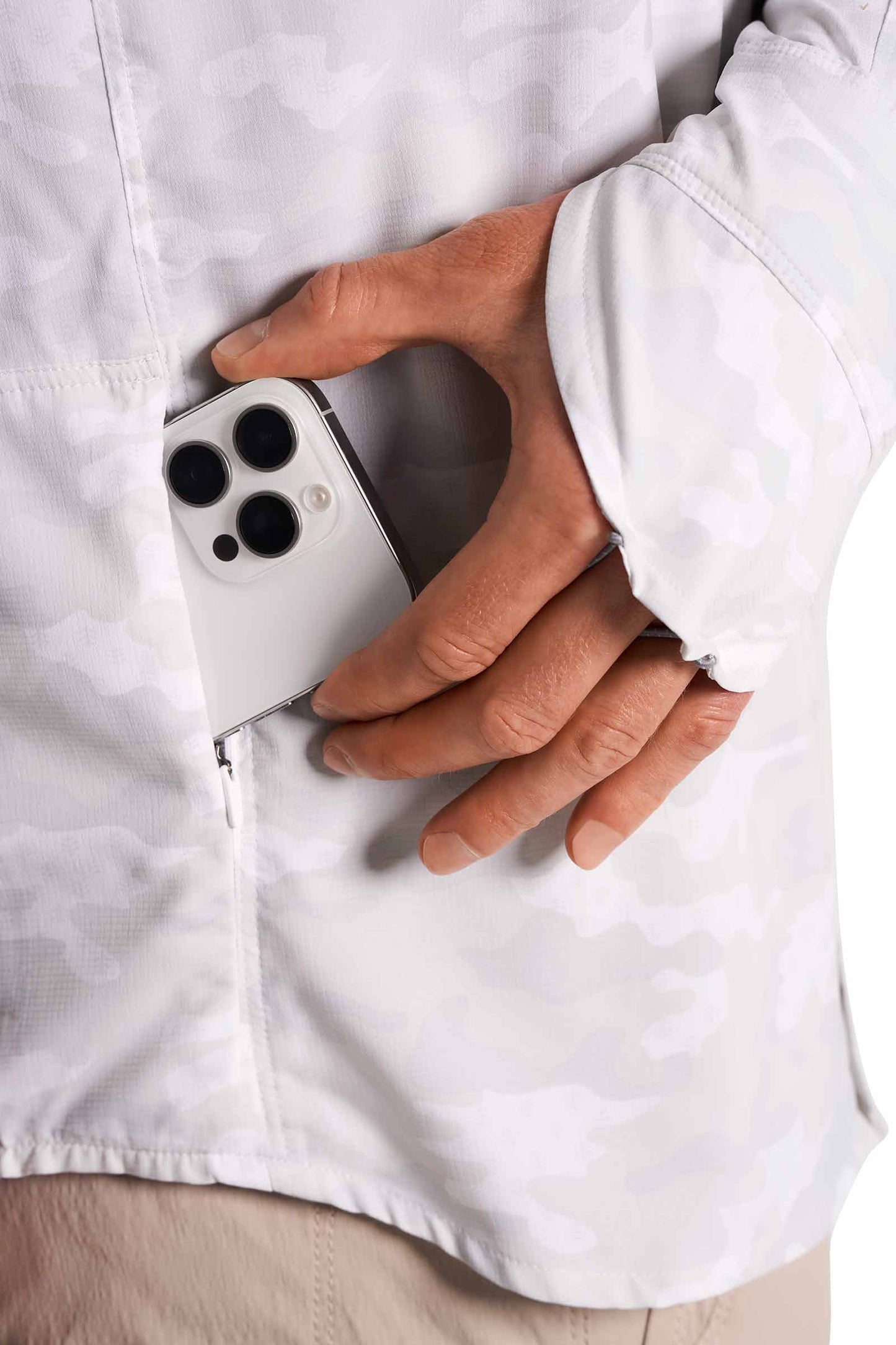 Men's Nassau Fishing Shirt | Sleek Grey Coastal Camo