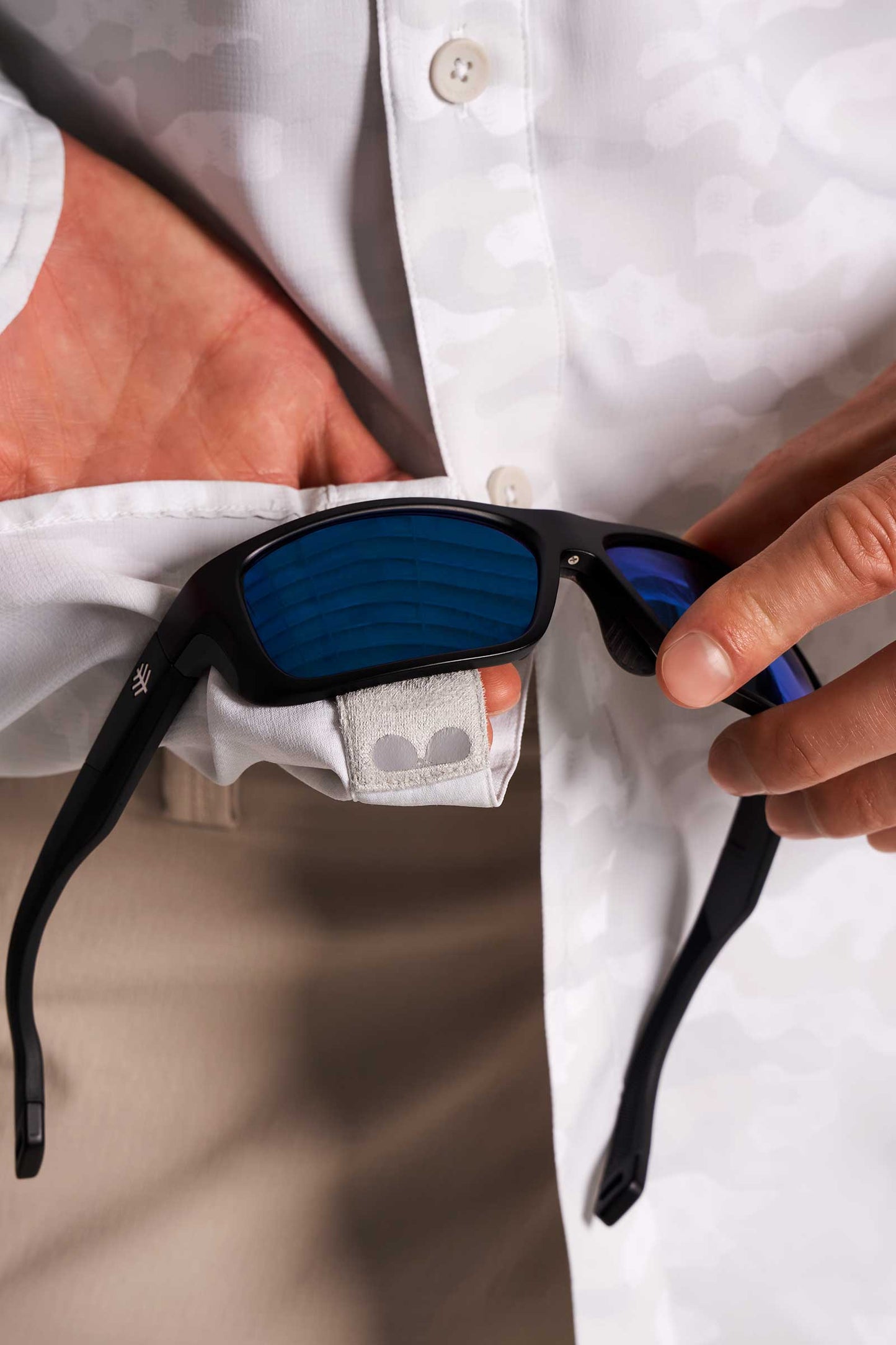 Men's Nassau Fishing Shirt | Sleek Grey Coastal Camo