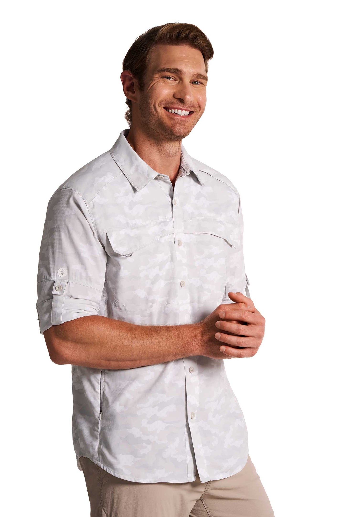 Men's Nassau Fishing Shirt | Sleek Grey Coastal Camo